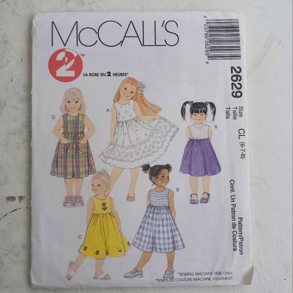 Vintage girls sewing pattern
